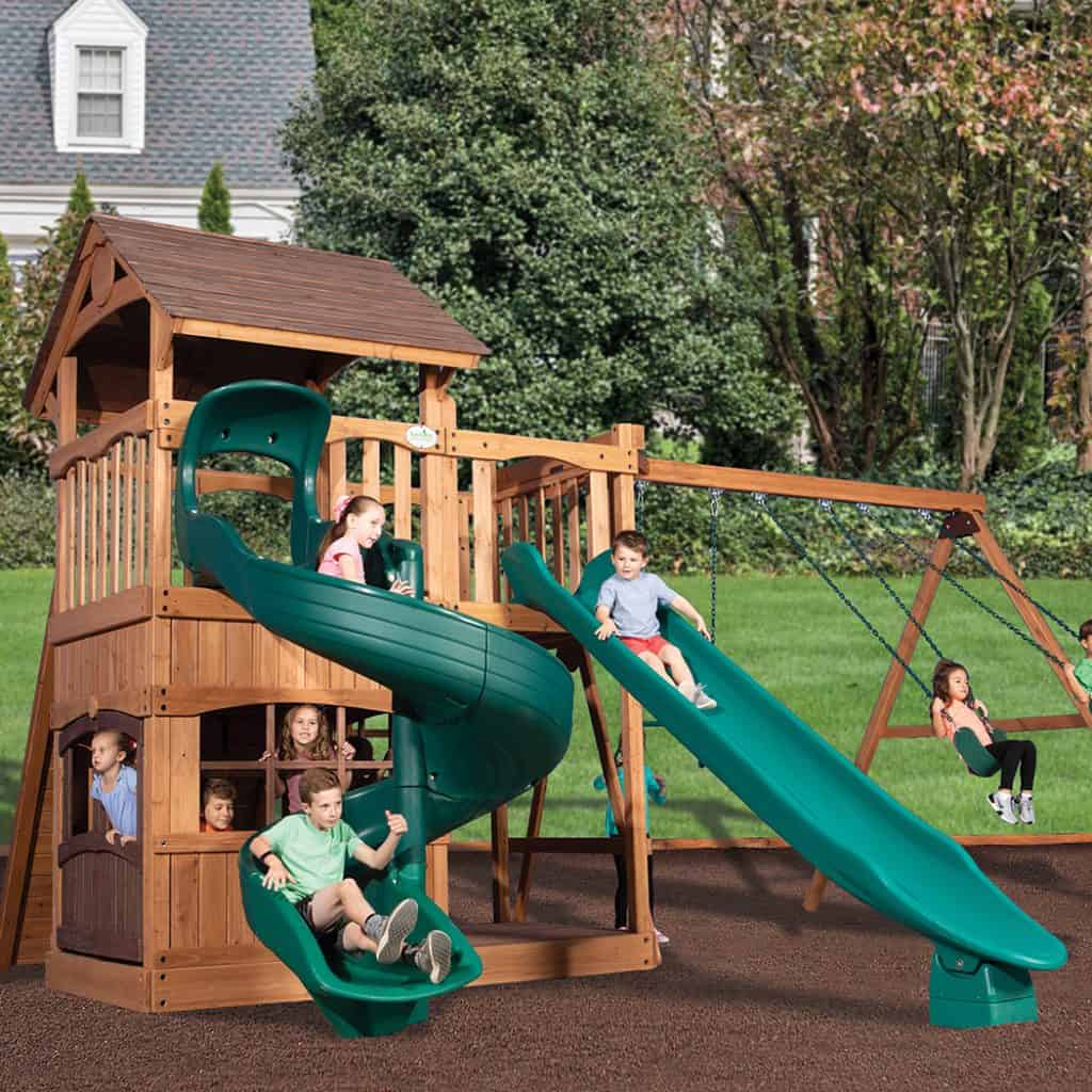 Titan Treehouse XL 5 Swing Set - Play Outdoors Texas